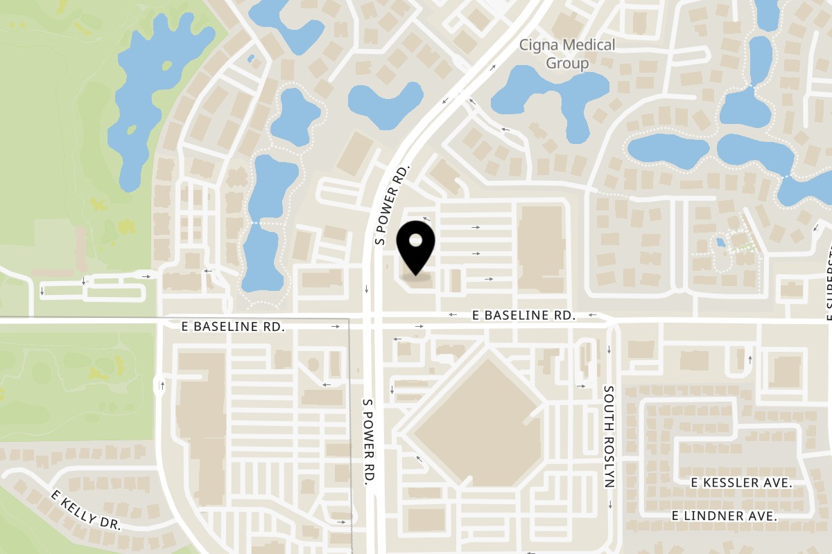 Map showing the location of Sam & Luca Italian Bistro on 1959 S Power Rd in Mesa